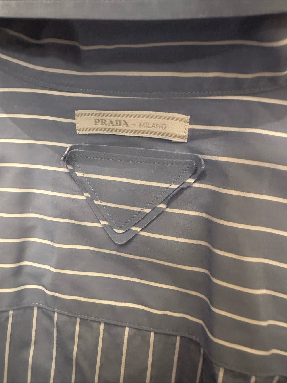 Blue Striped woMen’s Button-Up Shirt - Classic Dress Shirt - Picture 4 of 5